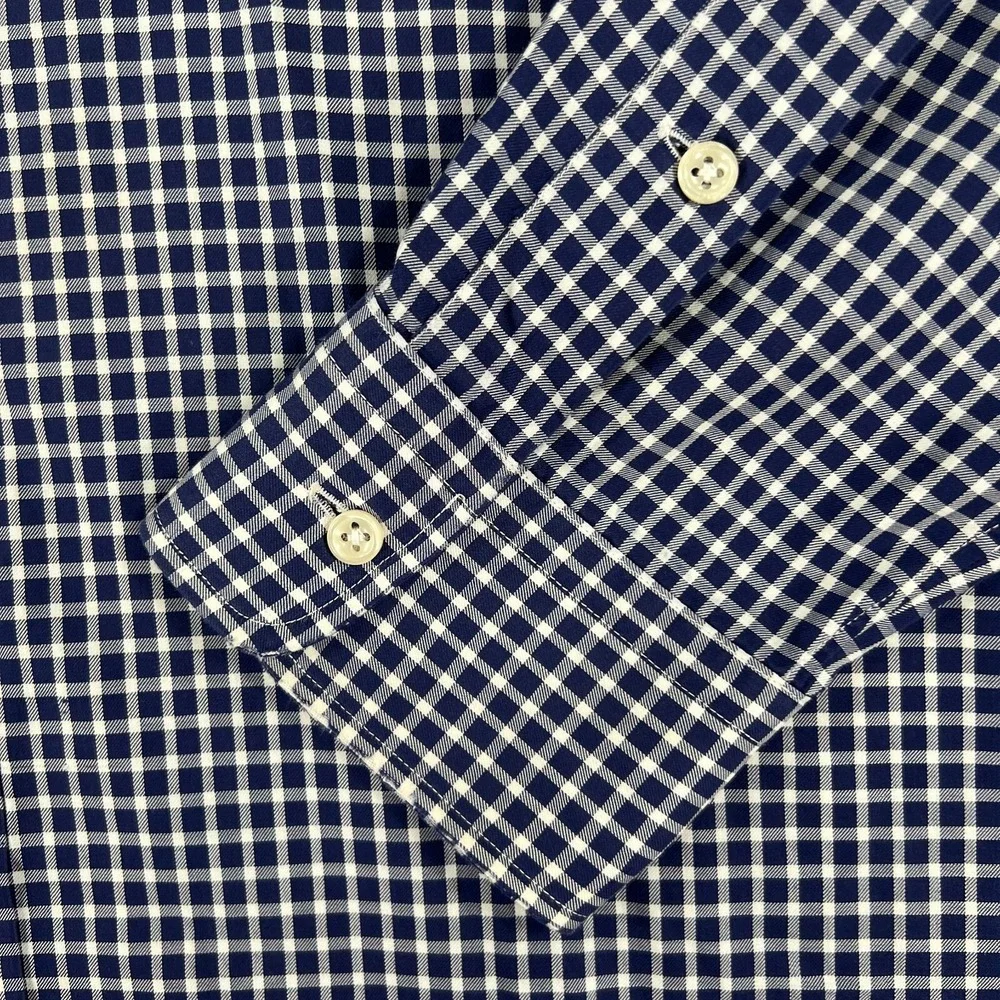 Polo Ralph Lauren Shirt Mens XL Blue Check Long Sleeve Button Up Curham Sport